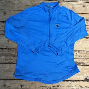 iqpearl Izumi Womens Size L Blue 1/4 Zip Long Sleeve Cycling Shirt